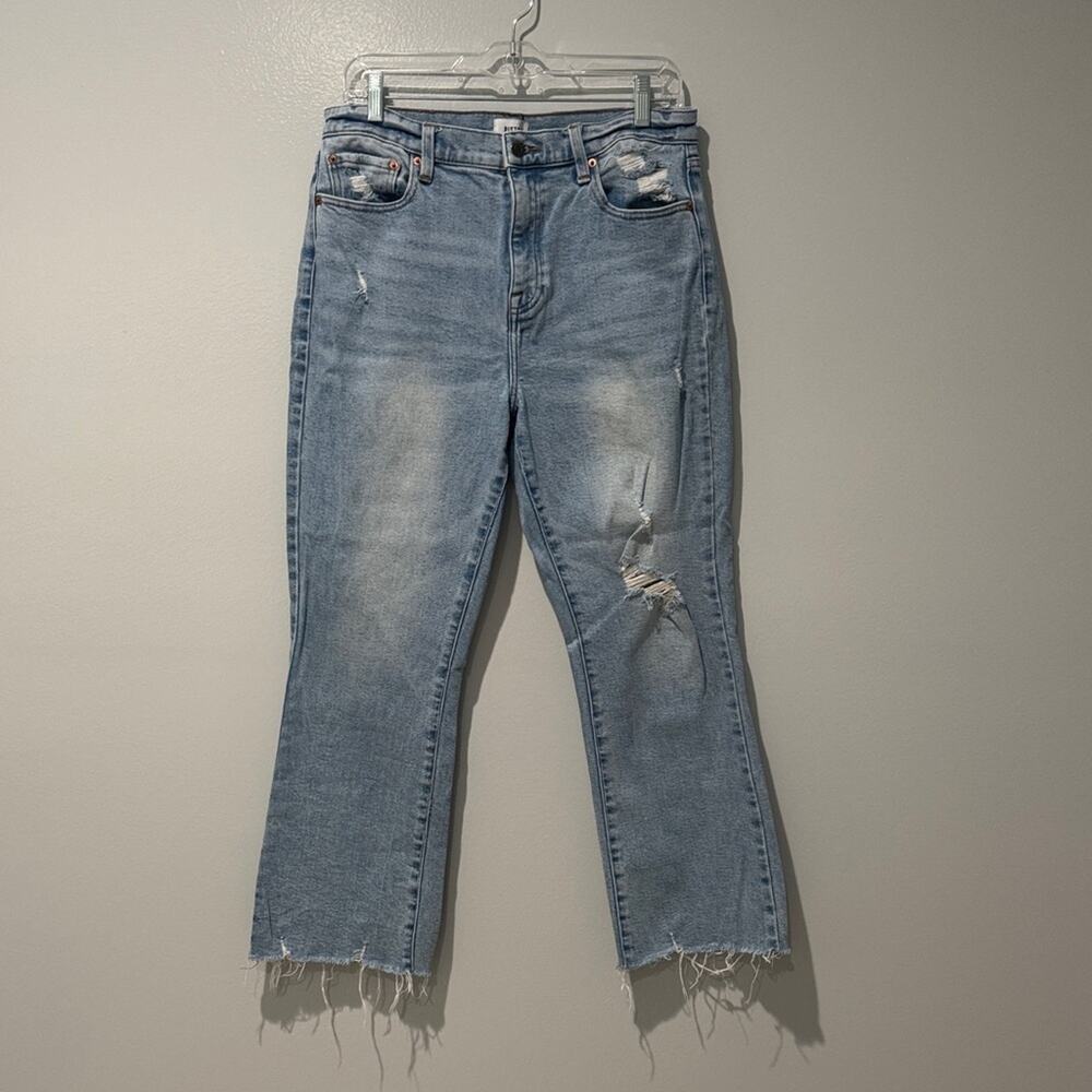 Pistola Women's Light Blue Distressed Flare Jeans